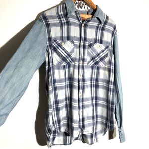 Vintage Ralph Lauren Plaid Flannel blue Large
